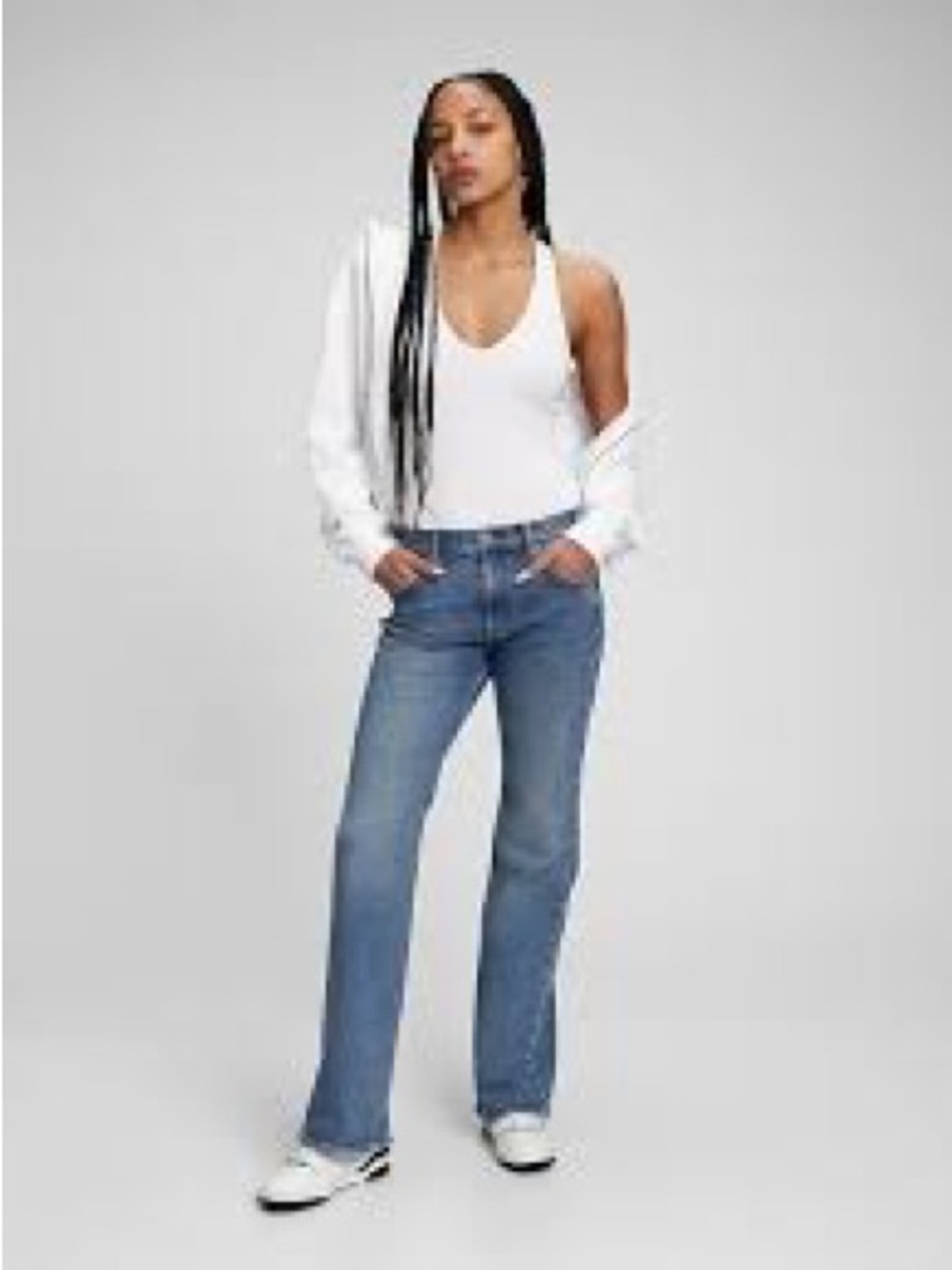 Gap ’90s Loose Flare Mid-Rise Jeans Size 26 Petite Dark Indigo
